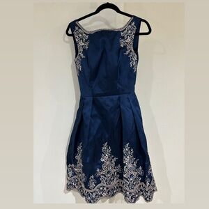 Chi Chi London Embroidered midi dress size UK 10/US 6